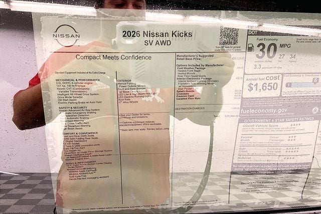2026 Nissan Kicks SV AWD - Cold Weather and Electronics Packages