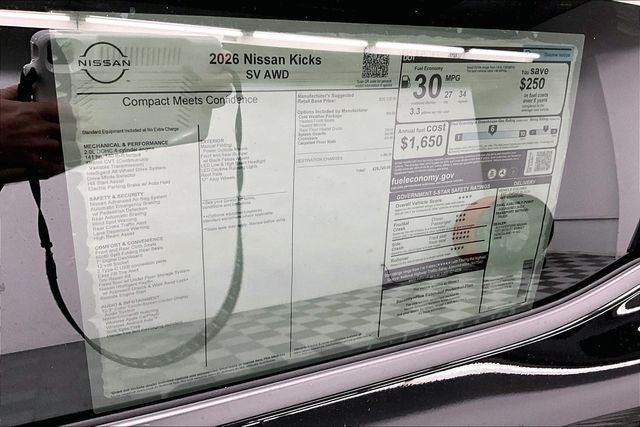 2026 Nissan Kicks SV AWD - Cold Weather and Electronics Packages