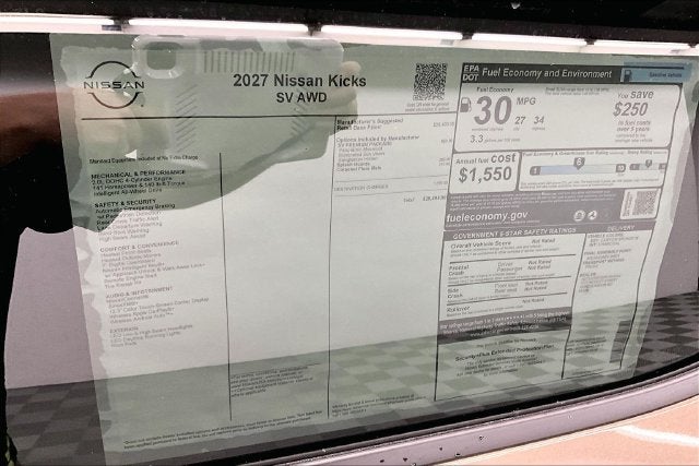 2027 Nissan Kicks SV AWD - Premium Package
