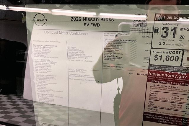 2026 Nissan Kicks SV - Premium, Cold Weather, Electronics Pkgs