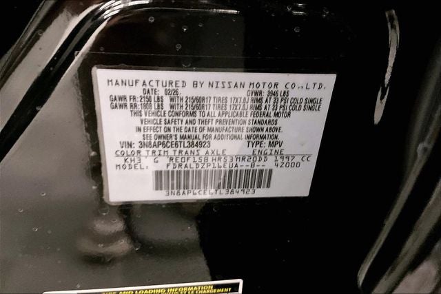 2026 Nissan Kicks SV - Cold Weather and Charging Packages