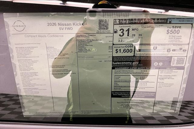 2026 Nissan Kicks SV - Cold Weather and Electronics Packages