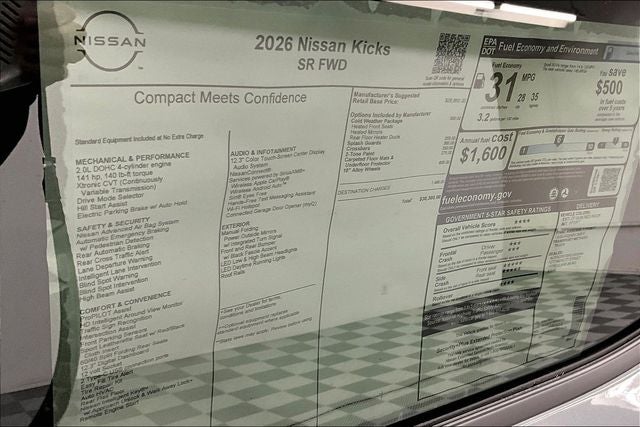 2026 Nissan Kicks SR - Cold Weather Package