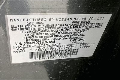 2025 Nissan Kicks SR - Premium, Electronics, Illumination Pkgs