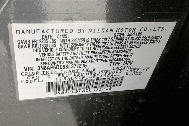 2025 Nissan Kicks SR - Premium, Electronics, Illumination Pkgs