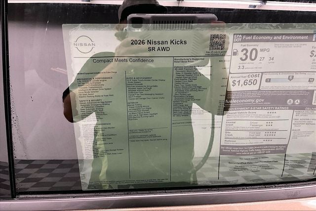2026 Nissan Kicks SR AWD - Premium, Cold Weather, Electronics, Illumina