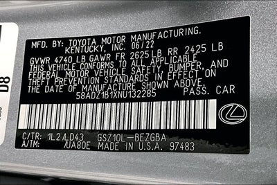 2022 Lexus ES 350
