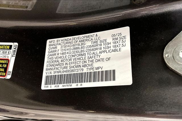 2025 Honda Odyssey EX-L Sunroof - Adaptive Cruise - Htd Leather