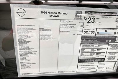 2026 Nissan Murano SV AWD