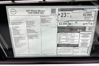 2027 Nissan Murano Dark Armor AWD