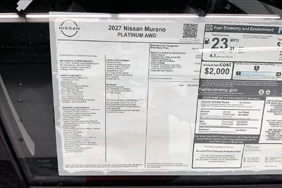2027 Nissan Murano Platinum AWD