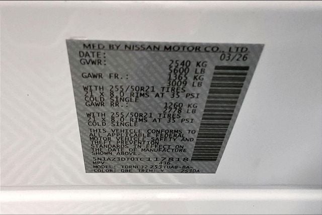 2026 Nissan Murano Platinum AWD - Technology and Cargo Packages