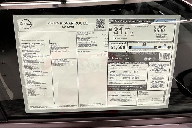 2026 Nissan Rogue SV AWD - Cold Weather Package