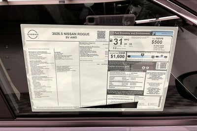 2026 Nissan Rogue SV AWD - Cold Weather Package