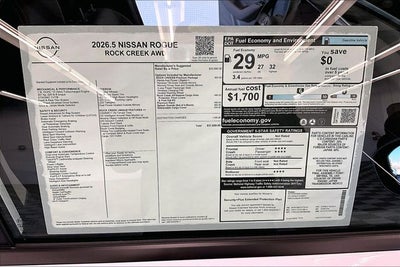 2026 Nissan Rogue Rock Creek AWD - Premium Package