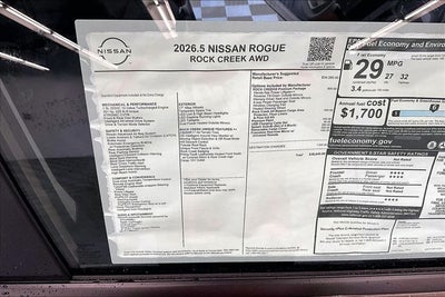 2026 Nissan Rogue Rock Creek AWD - Premium Package