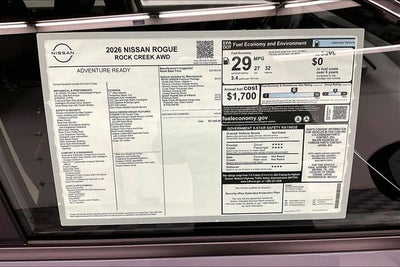 2026 Nissan Rogue Rock Creek AWD - Premium Package