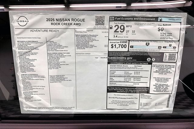 2026 Nissan Rogue Rock Creek AWD - Premium Package
