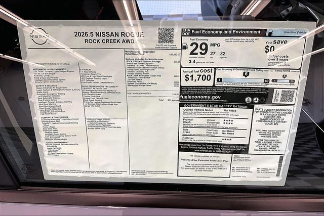 2026 Nissan Rogue Rock Creek AWD - Premium Package
