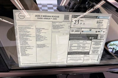 2026 Nissan Rogue Dark Armor AWD