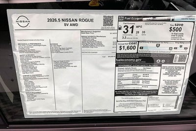 2026 Nissan Rogue SV AWD - Cold Weather Package