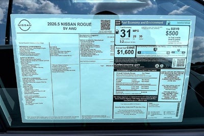 2026 Nissan Rogue SV AWD - Cold Weather Package