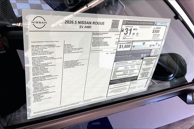 2026 Nissan Rogue SV AWD - Cold Weather Package