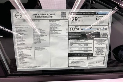 2026 Nissan Rogue Rock Creek AWD - Premium Package