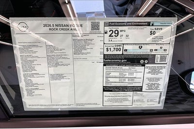 2026 Nissan Rogue Rock Creek AWD - Premium Package