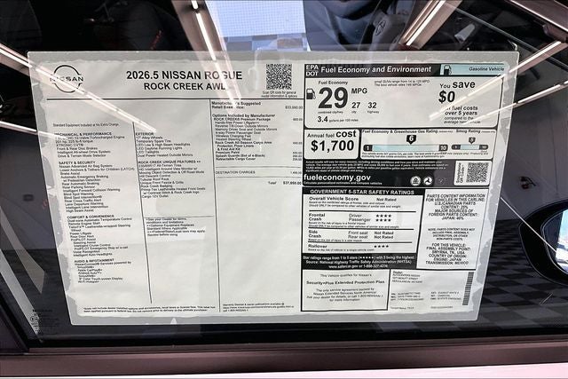 2026 Nissan Rogue Rock Creek AWD - Premium Package