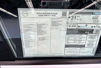 2026 Nissan Rogue Dark Armor AWD
