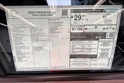 2026 Nissan Rogue Rock Creek AWD - Premium Package