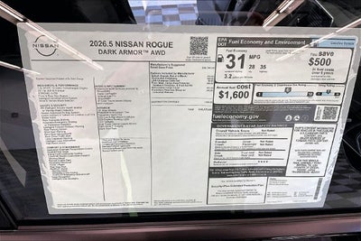 2026 Nissan Rogue Dark Armor AWD