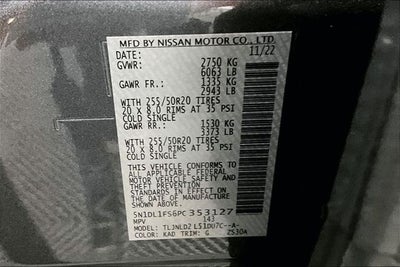 2023 INFINITI QX60 LUXE AWD - Pano Roof - Htd/Cooled Leather - 20'' Wheels