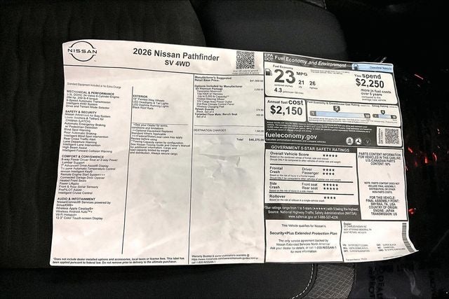 2026 Nissan Pathfinder SV