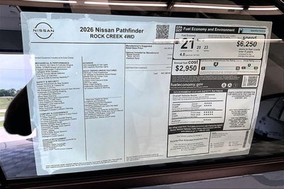 2026 Nissan Pathfinder Rock Creek