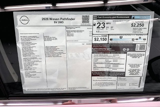2026 Nissan Pathfinder SV
