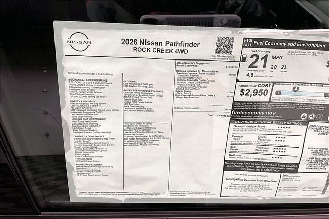 2026 Nissan Pathfinder Rock Creek