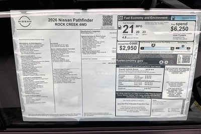 2026 Nissan Pathfinder Rock Creek 4WD - Captain Chairs Package