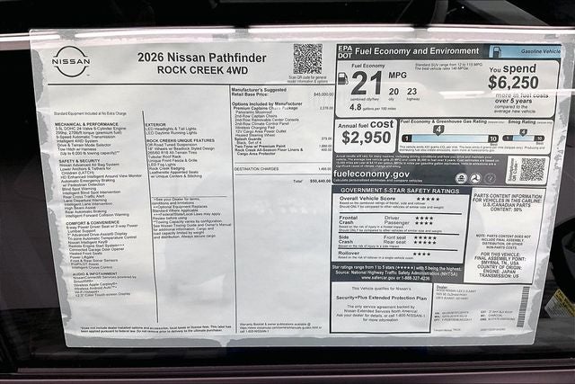 2026 Nissan Pathfinder Rock Creek 4WD - Captain Chairs Package