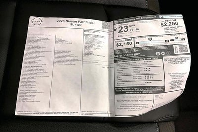 2026 Nissan Pathfinder SL 4WD - Premium, Captain Chairs, Cargo Pkgs