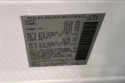 2025 Nissan Pathfinder Platinum Pano Roof-Adaptive Cruise-Htd/Cooled Leather