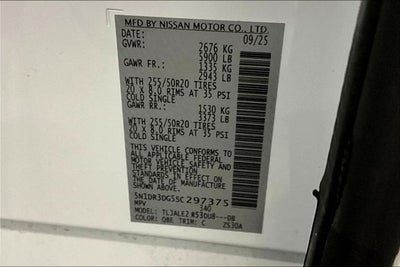 2025 Nissan Pathfinder Platinum Pano Roof - Htd/Cooled Leather - 20'' Wheels