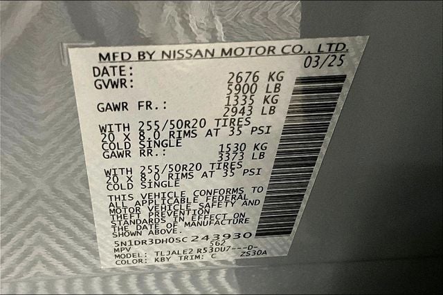 2025 Nissan Pathfinder Platinum Pano Roof - Htd/Cooled Leather - 20'' Wheels