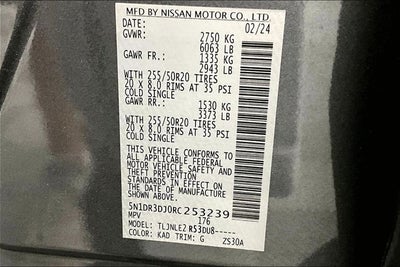2024 Nissan Pathfinder Platinum