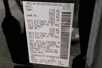 2026 Nissan Pathfinder Platinum 4WD - Cargo Package