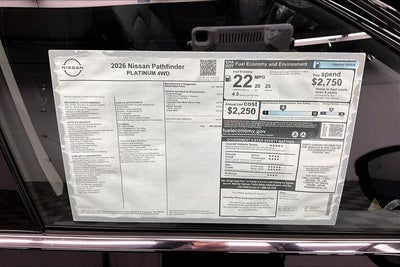2026 Nissan Pathfinder Platinum 4WD - Cargo Package