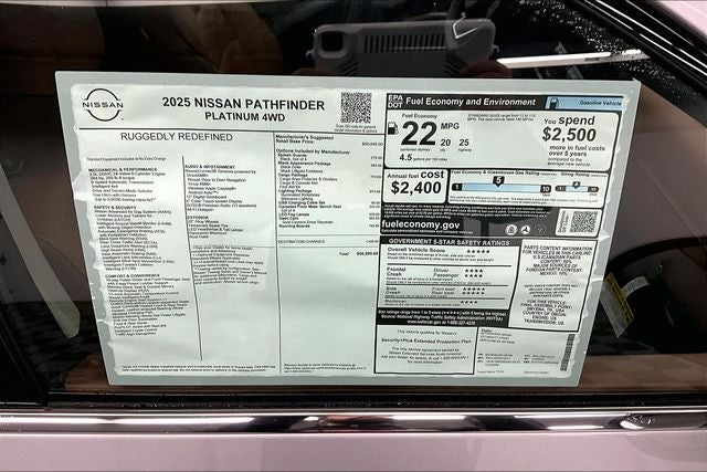 2025 Nissan Pathfinder Platinum 4WD - Black Appearance, Lighting, Cargo Pkgs
