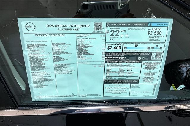 2025 Nissan Pathfinder Platinum 4WD - Black Appearance, Lighting, Cargo Pkgs