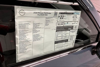 2026 Nissan Pathfinder Platinum 4WD